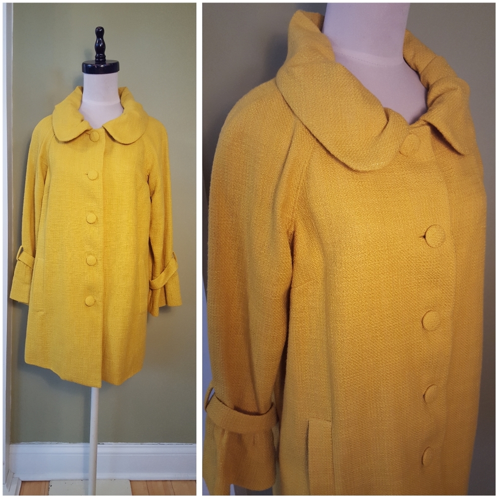 Spring JACKET Ruffle Swing Coat EUC sz XS-S